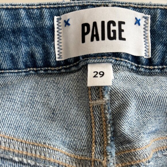 PAIGE Alexis HiRise Barrel Leg Jean Ankle Button-Fly Soft Vintge Denim Sz 29 NWT - Picture 6 of 9